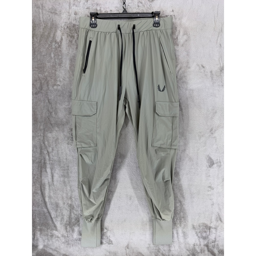 ASRV Vetiver Sage Green Cargo Joggers Mens XL MLTANKRIBJ-0437 Technical Pants